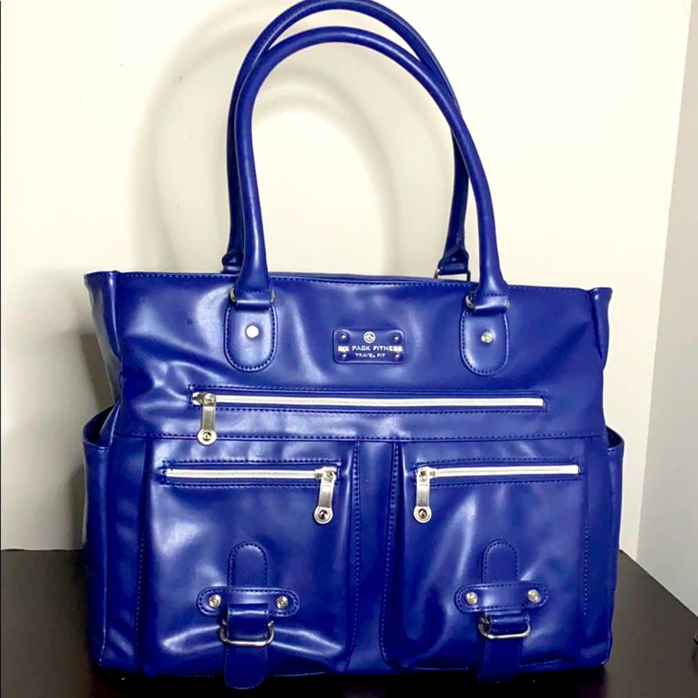 Lux vegan leather tote with 4 meal compartments